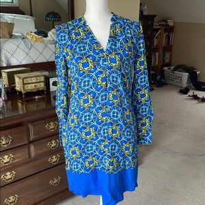 Hatley Blue and Yellow Patterned Dress